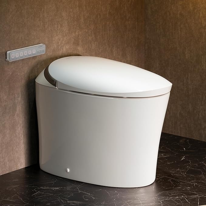 CANEST Smart Toilet with Bidet Built in, Elongated Bidet Toilet with Tank, 1000g MaP Flushing, ADA Comfort Height, Auto Temperature Control Heated Seat, Water, Blackout Flush, Soft Close(TC-500SE)