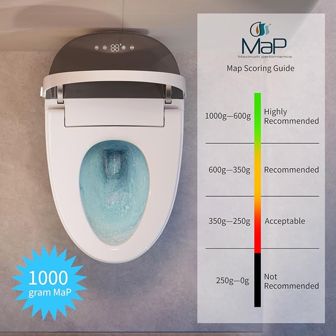 CANEST FC-001 Smart Bidet Toilet, Auto Open Close, 17" ADA Height, ECO Mode | Toilet with Bidet Built in, 1000g MaP Dual Flush, Instant Warm Water, Elongated Heated Seat, Night Light, Deodorization