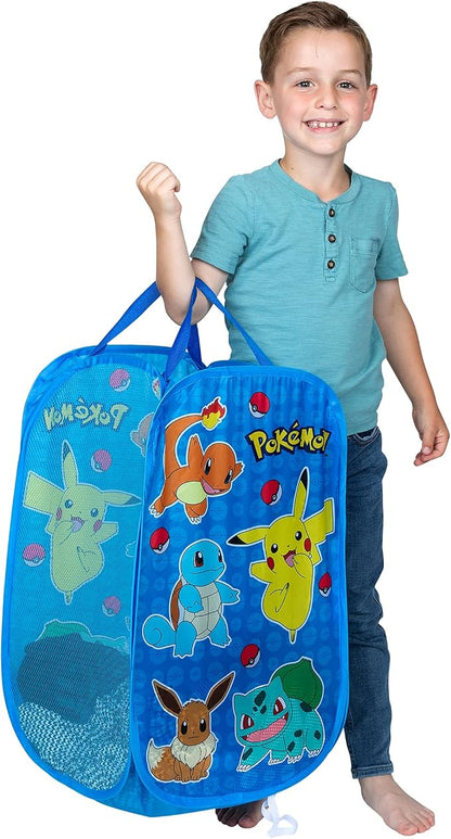 POKEMON Kids Room Collapsible Storage Bin Pop Up Hamper, One Size, (Officially Licensed Product) by Franco