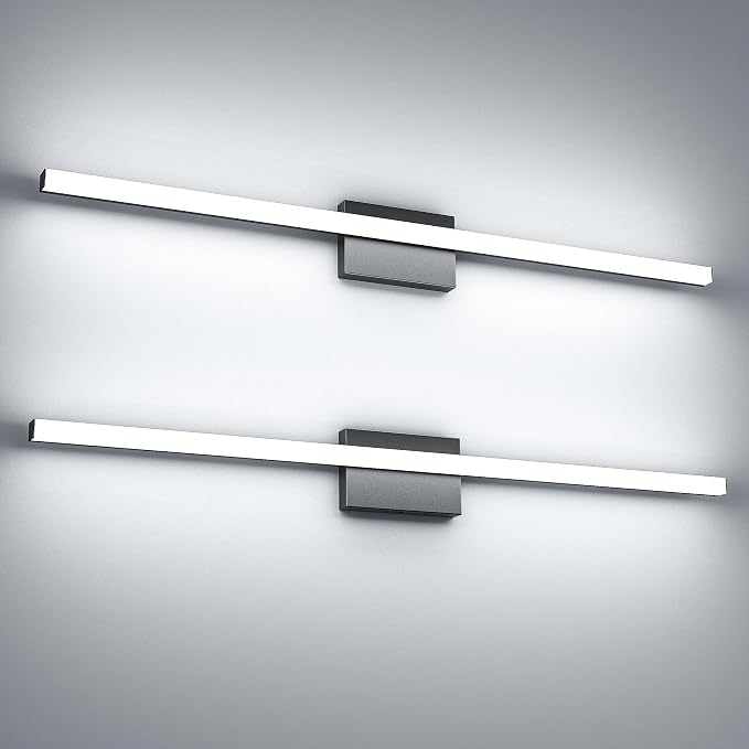 42Inch LED Bathroom Vanity Light Bar 5700K Dimmable Led Bathroom Light Over Mirror Modern Bath Wall Light Cool White ETL Certified 40W 2Pack