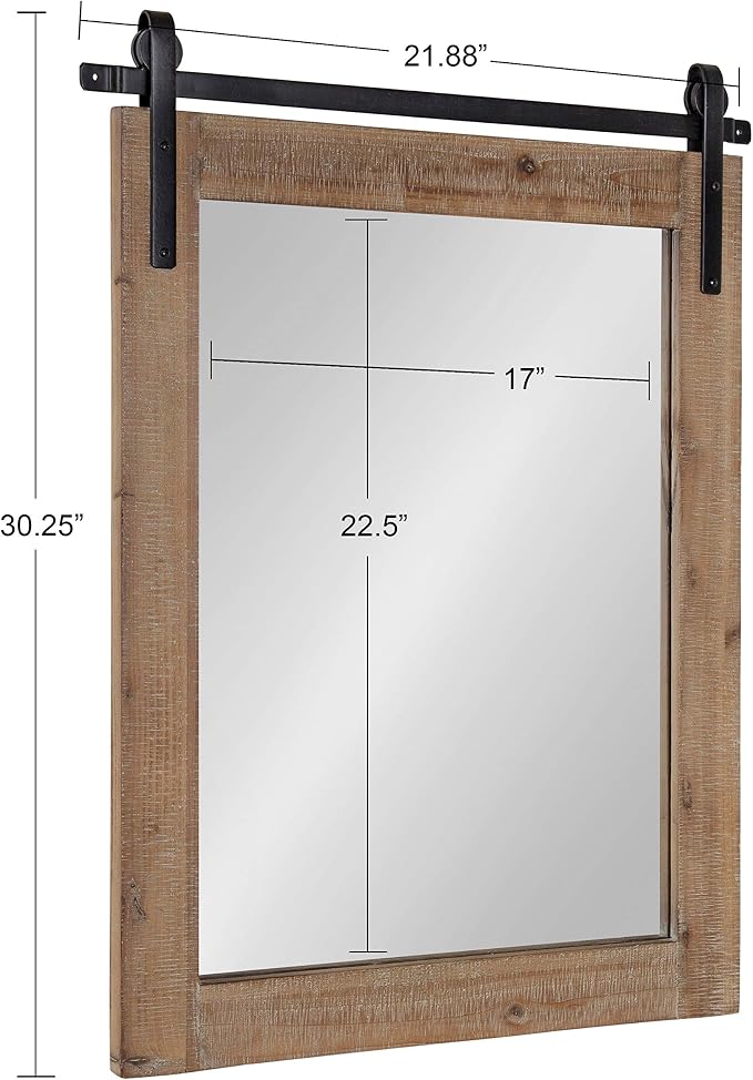 Kate and Laurel Cates Farmhouse Wall Mirror