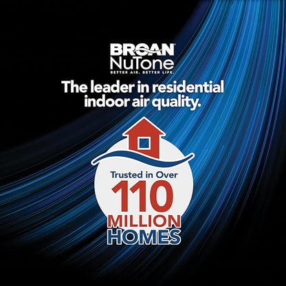 EVOLVE Premium Bathroom Exhaust Fan w/Light and Continuous Run, 50-80-110 Selectable CFM