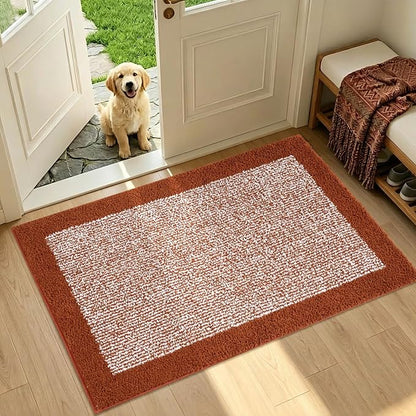 Bathroom Rugs 30x20 Non Slip Washable, Bath Mat for Bathroom Floor Tub, Soft Absorbent Quick Dry Mats for Shower, Bathtub,Home Decor(Coral Orange)