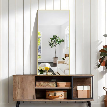 KOCUUY Gold Bathroom Mirror, 20"x40" Rectangle Bathroom Mirror for Wall, HD Tempered Glass, Anti-Rust Frame, Modern Design for Bathroom, Bedroom, Living Room, Entryway