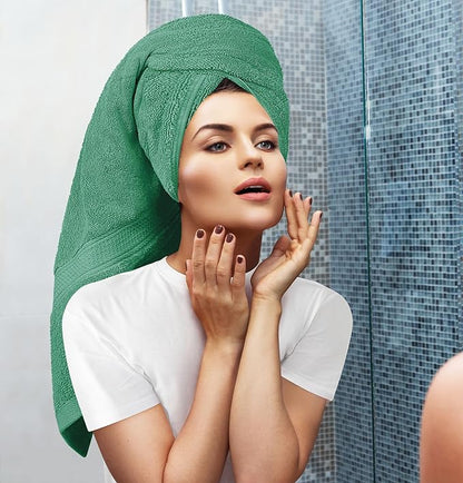 Utopia Towels 8 Piece Luxury Towel Set – Majestic Plush, Super Absorbent & Quicker-to-Dry, Thick 100% Ring Spun Cotton Towels for Bathroom, Spa & Hotel – 2 Bath, 2 Hand, 4 Washcloths, Hunter Green
