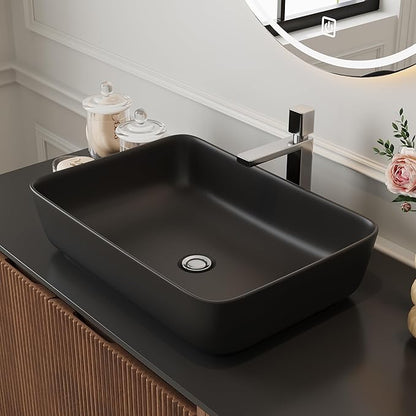 36" Modern Floating Bathroom Vanity with Single Sink - Wall Mounted Storage Bathroom Cabinet with Black Sintered Stone Countertop| Large Storage Space & Open Shelves, Dark Wood