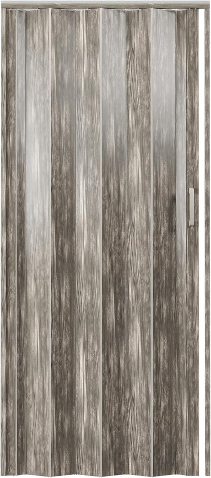 36" x 80" Premium Foldable Accordion Doors,Heavy Duty,Taupe | Foldable accordion doors w/ double‑walled heavy‑duty panels, ideal as interior room dividers for privacy, space‑saving design