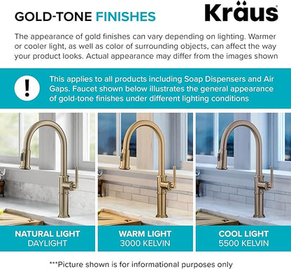 KRAUS Ramus Single Handle Bathroom Sink Faucet with Lift Rod Drain in Brushed Gold, KBF-1221BG-2PK