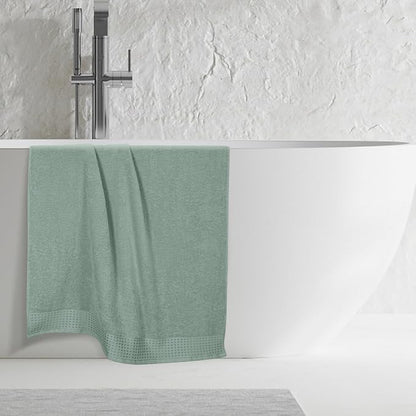 GLAMBURG 100% Cotton Oversized 2 Pack Bath Sheets 35x70, Ultra Soft Highly Absorbant Compact Quickdry & Lightweight Large Bath Sheet Set, Ideal for Gym Travel Camp Pool - Jade