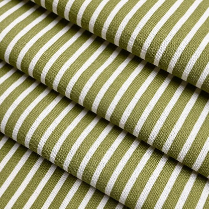DOSLY IDÉES Farmhouse Shower Curtain, Green and Green Stripe, Button Curtain, Cotton Blend Fabric, Rustic Charm Country Chic Style, 72x72 in, Bathroom