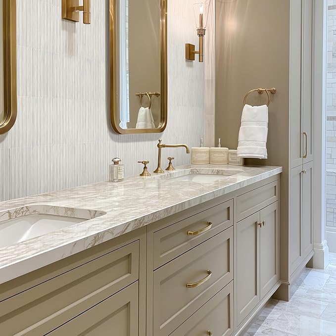 MSI Marino Artic Pearl 5 in. x 10 in. Glossy Porcelain Fluted Wall Tile for Bathroom, Kitchen Backsplash, Accent Wall Tile, and Shower Wall Tile