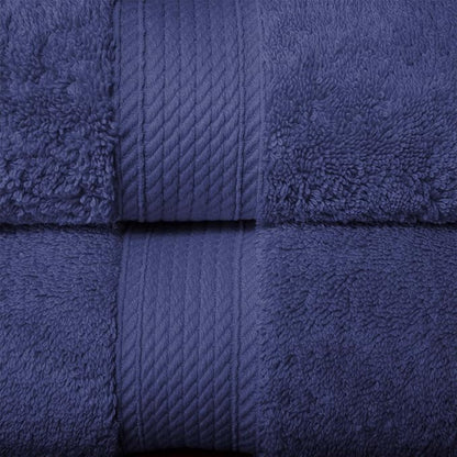 SUPERIOR Egyptian Cotton Ultra Plush & Absorbent, 10 Piece Set, Navy Blue | Quick Dry, Soft Luxury Towel Set, Bath Essentials, Guest Bath, Spa, 2 Bath, 4 Hand, 4 Face Towels, Madeline Towels