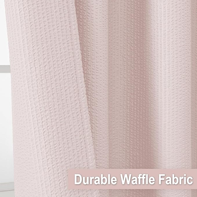 OVZME Berry Extra Long Pink Shower Curtain 96 Inch Long, 3D Embossed Texture Fabric Bathroom Shower Curtain, Large Hotel Bath Curtain with 12 Holes, Washable Cloth Shower Curtains, 72x96, Pink