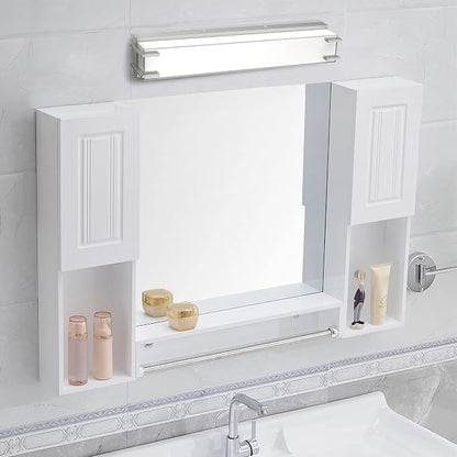 Bathroom Light Fixture Over Mirror 24.4" Vanity Light with Milky White Lampshade 4000K Daylight Brushed Nickel Bath Bar (Brushed Nickel)