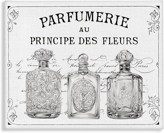 Stupell Industries Vintage French Perfumery, 30 x 40 Inch Canvas Wall Art | Stupell Industries · By Lettered and Lined · Ready to hang · Elegant French country charm for bathroom or hallway