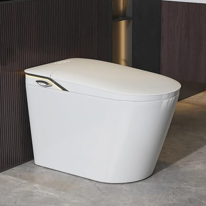One Piece Smart Bidet Toilet, Foot Sensor Flush, Heated Seat | Instant Warm Water, Wash & Dry, Self Cleaning Wand, Adjustable Wash Settings, Off Seat Auto Flush, Pre Wet, Night Light
