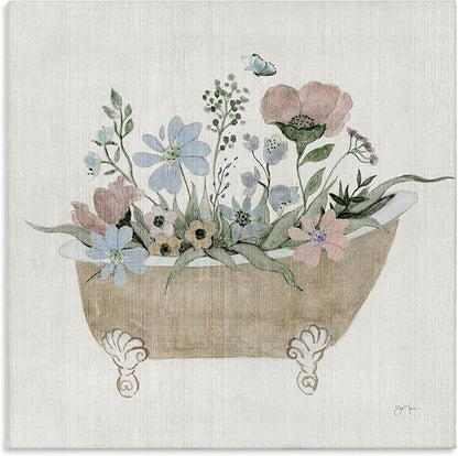 Stupell Industries Rustic Botanicals in Tub Canvas Wall Art, design by Janet Tava, 24 x 24 | Stupell Industries | 24 x 24 Inches, Easy to Hang and Sturdy, Made in USA, by Janet Tava