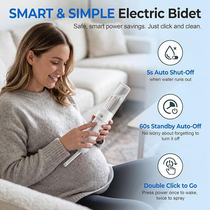 Electric Portable Bidet for Travel, Rechargeable for Women Postpartum, Period & Hygiene