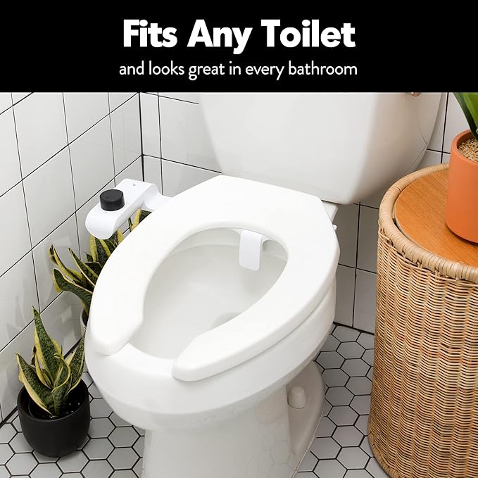 Modern Bidet Attachment for Toilet With Adjustable Water Pressure And Female-Friendly Wash and Rear Wash - Fresh Water Sprayer Bidet - Self-Cleaning and Non-Electric - Easy to Install & BPA Free