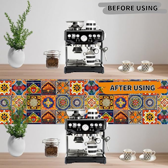 24 PCS Peel and Stick PVC Tile Stickers Waterproof Removable | for Kitchen Bathroom Backsplash, Waterproof Self-Adhesive Removable Decals, Easy DIY Decor, Smooth Surfaces, 7.87x7.87in