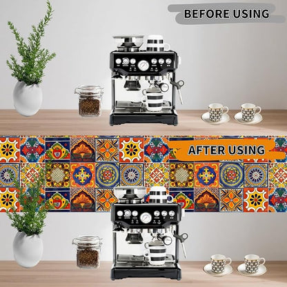 24 PCS Peel and Stick PVC Tile Stickers Waterproof Removable | for Kitchen Bathroom Backsplash, Waterproof Self-Adhesive Removable Decals, Easy DIY Decor, Smooth Surfaces, 5.91x5.91in