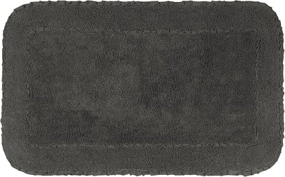 Home Weavers Radiant Collection 100% Cotton Bathroom Rugs Set, Machine Washable Rug, Extra Soft and Absorbent Bath Rug, Kitchen Mat, Bath Mat Set, Bath Floor Mat Non Slip, 24"x40" Rectangle, Gray