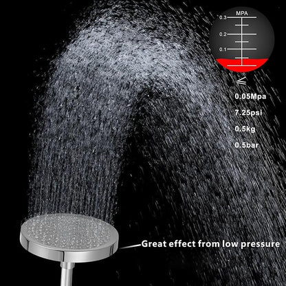 Voolan High Pressure Rain Shower Head - Luxury Modern Look - The Perfect Adjustable Replacement For Your Bathroom Showerhead - Comfortable Shower Experience Even at Low Water Flow (6“ Brushed Chrome)