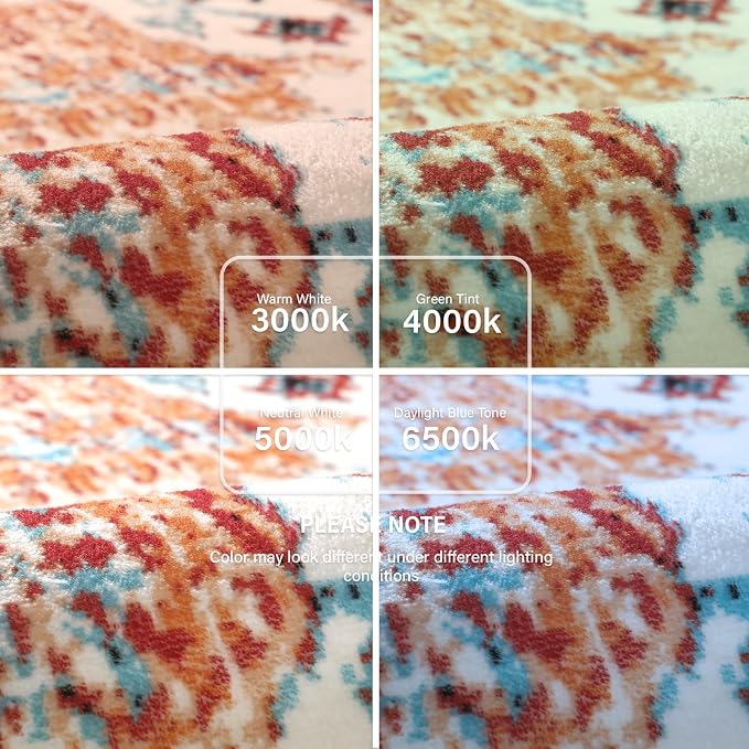 Lahome Washable Round Rugs 5'3"ft, Bohemian Orange Circle Rugs for Living Room, Entryway Round Area Rug, Floral Medallion Soft Non Slip Nursery Carpet for Bedroom Dining Coffee Table