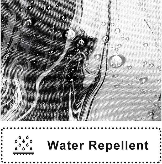 Stall Shower Curtain, Black and White Small Shower Curtain Modern Abstract Marble Waterproof Narrow Shower Curtain Set with Hooks, 36x72 Inch