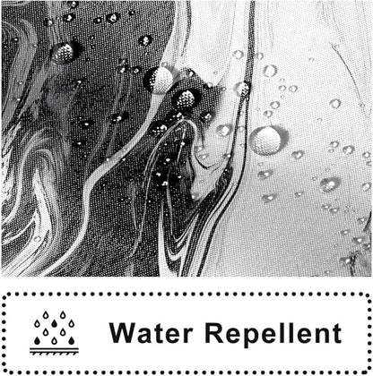 Black and White Shower Curtain, Modern Abstract Black Marble Shower Curtain for Bathroom Aesthetic Ink Texture Waterproof Shower Curtain Set with Hooks, 60x72 Inch