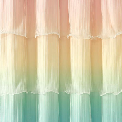 Lush Decor Rainbow Ombre Nerina Ruffled Shower Curtain Single 72" W x 72" L Rainbow -Colorful Shower Curtains for Bathroom - Kids Bathroom Decor