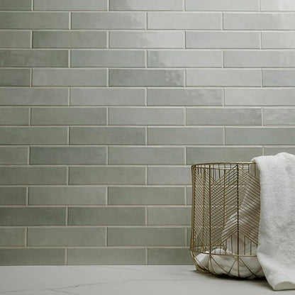 MSI Renzo Jade 3" x 3" Glossy Ceramic Subway Wall Tile, Bathroom & Kitchen, 1 Count, 1 Piece, Sample