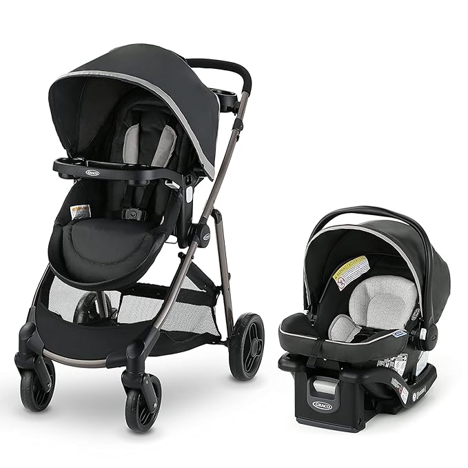 Graco Modes Element LX Travel System, 3-in-1 Modular Carseat Stroller Combo, Infant Car Seat Carrier to Toddler Stroller, Includes the SnugRide Lite LX Car Seat, Redmond