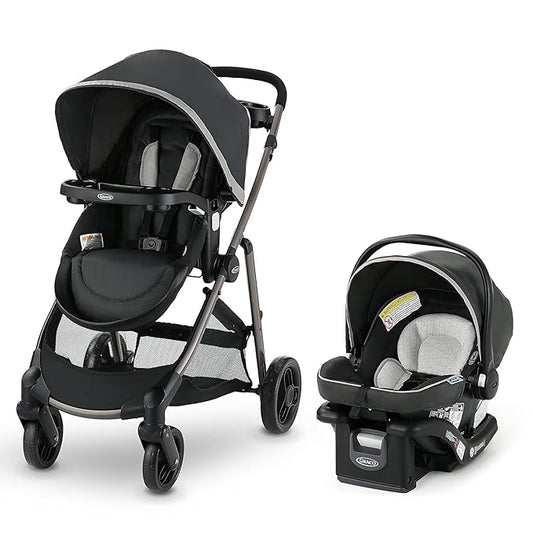 Graco Modes Element LX Travel System, 3-in-1 Modular Carseat Stroller Combo, Infant Car Seat Carrier to Toddler Stroller, Includes the SnugRide Lite LX Car Seat, Redmond