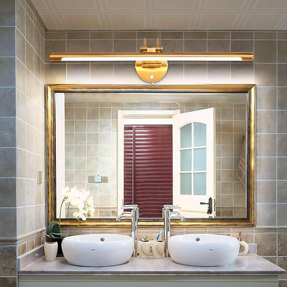 MantoLite 24'' Picture Lights for Wall,Vanity Lights for Bathroom,Plug-in or Hardwired,12W 3000K LED Dimmable Modern Bathroom Lighting Fixtures Over Mirror and Wall Lights for Bedroom(Brass)