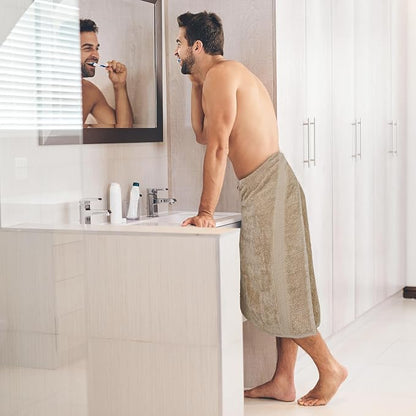 Medium Size Bath Towels Set of 6 – 100% Cotton Terry – 24" x 48" – Quick Dry, Soft & Highly Absorbent – Beige Towels for Bathroom, Gym, Spa, Pool & Daily Use