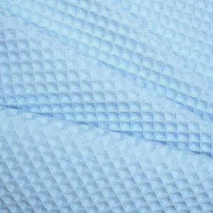 River Dream Cotton Blend Shower Curtain Set with Liner, Sky Blue, 54x80 | Waffle Weave, No Hook Needed, with Snap in Replacement Liner, Top Sheer Window, Hotel Quality Fabric for Bathroom