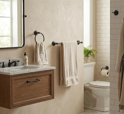 Royal Series 4 Piece Black Bathroom Hardware Set: MBA5500-4