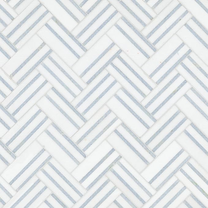 MSI Azula Linea Polished Marble Mosaic Floor and Wall Tile for Bathroom, Kitchen Backsplash, Accent Wall Tile, and Shower Wall Tile,Sample