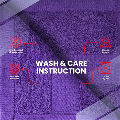 Infinitee Xclusives 100% Cotton Luxury Wash Cloths for Showering - 12 Pack | Washcloths [13x13] - Soft and Absorbent Face Towels for Bathroom Wash Clothes - Gym, Spa & Hotel Use