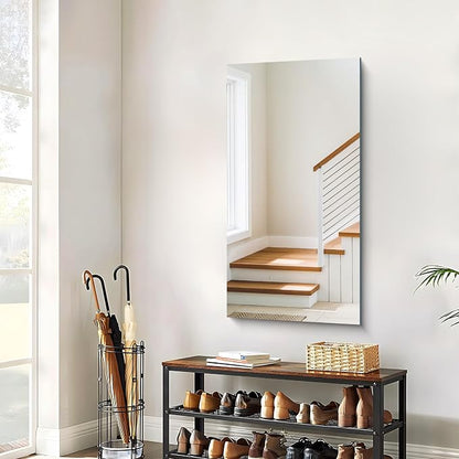 CILIBER Frameless Mirror, 24x48 Mirrors for Wall, Rectangle Bathroom Mirror for Over Sink, Frameless Vanity Mirror with Polished Edge, 3mm Tempered Glass, Hangs Horizontally or Vertically