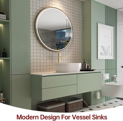 SUMERAIN Tall Bathroom Vessel Sink Faucet, Brushed Gold | 304 Stainless Steel, Water-Saving, Single Handle, Single Hole, Lead-freee, with Supply Lines, Easy Install