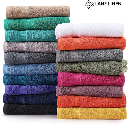 LANE LINEN Bath Sheet Set Soft Absorbent Quick Dry 100% Cotton - Oil Green | Towels Oversized Extra Large Bath - Fade-Resistant Color, Classic Terry Weave, Densely Woven, Coordinated Colors