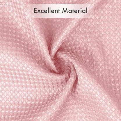 AmazerBath Waffle Shower Curtain, Stall Shower Curtain, Blush Pink Shower Curtain Fabric, Hotel Quality Bathroom Shower Curtains, Heavy Duty, 36 x 72 Inches