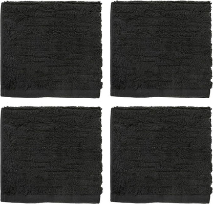 SKL Home CloudSoft Washcloth Set, 4-Piece, 100% Cotton Luxury, Slate | Premium spa-level quality. 520 GSM weight. Ultra plush & absorbent.