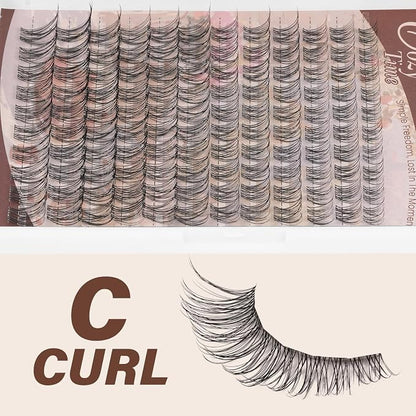 JMS&JMS Venus Lash Clusters Natural Eyelash Clusters Invisible Band | Velour Lashes Natural Lash Clusters Super Thin Band Reusable Soft & Comfortable(Flora,8-18mix-C)