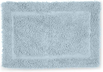 Martex Ringspun Bath Rug, 20" x 30", Soft Blue | 100% Cotton, Super Soft, Super Absorbent, Non-Slip, Quick Drying