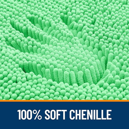 OLANLY Bathroom Runner Rugs 59x20, Extra Soft Absorbent Chenille Bath Rugs | Mint Green, Quick-Drying Rubber Backing, Washable Long Bath Mat for Bathroom Floor, Tub and Shower, Home Decor Accessories