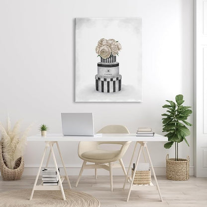 Fashion Flower Box Glam Floral, 36 x 48 Inch Canvas Wall Art | Stupell Industries · By Ziwei Li · Ready to hang · Chic accent for living room or bedroom · Made in USA