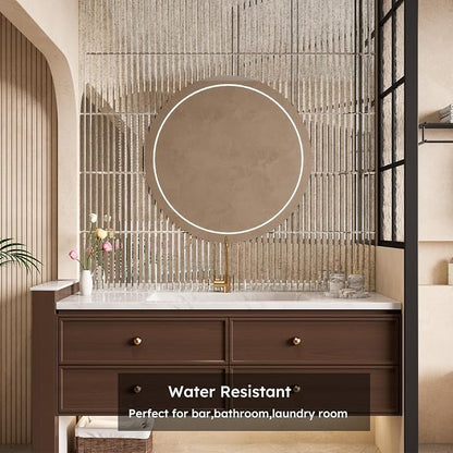 Peel and Stick Mirror Backsplash Tile, Beveled Mirror Tile for Kitchen Bathroom Bar Accent Wall (Antique, 11.8 x 11.8 Inch)